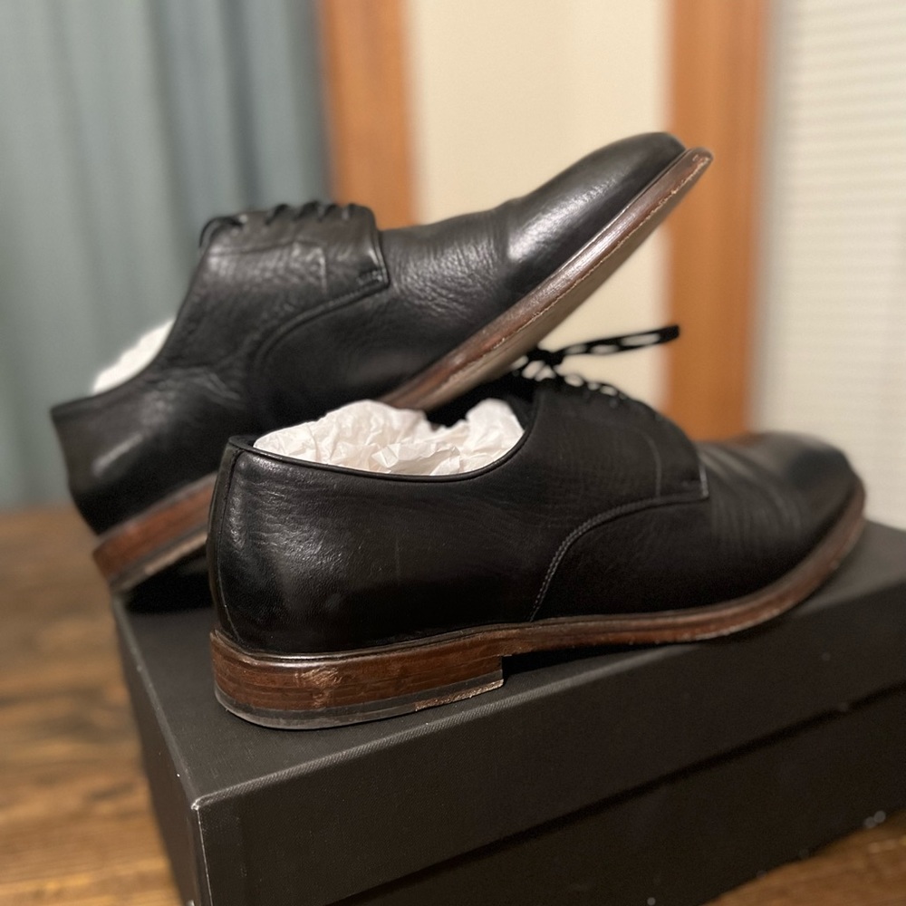 FRYE Men’s Fisher Oxford in Black Leather Size 11